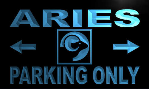 Aries Parking Only Neon Light Sign